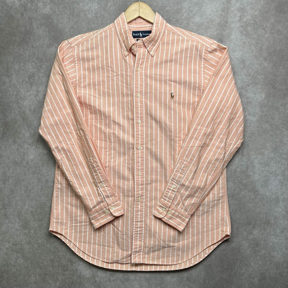 Ralph Lauren Button Down Shirt Mens 16 34/35 Classic Fit Coral Flesh Pony Logo